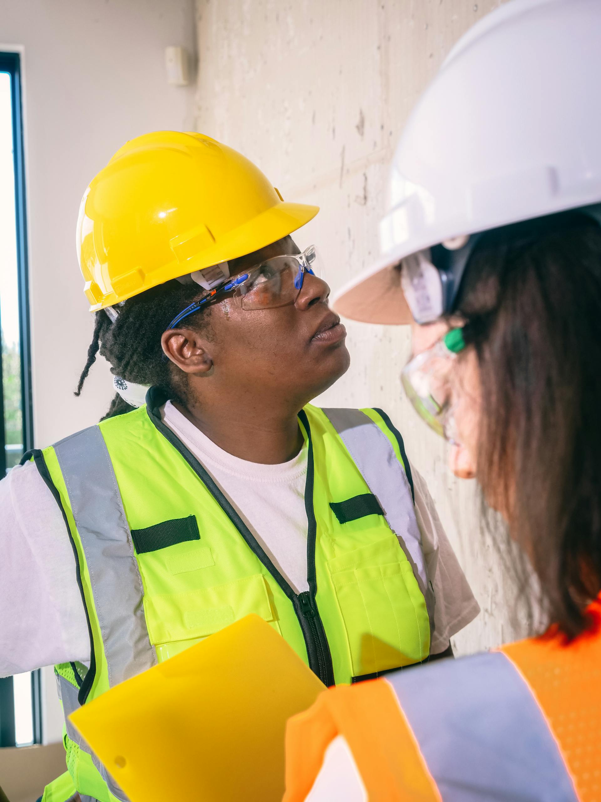 Female Engineer Looking Up